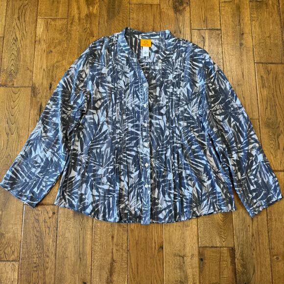 Lot Of 4 Womens L Ruby Rd. Dress Blouse Bundle Black Grey Red Floral Button Up - Picture 5 of 13